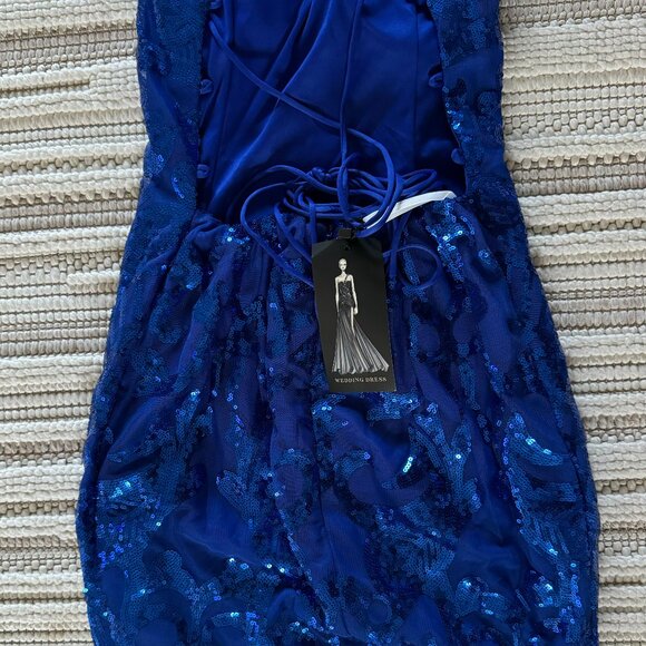 Blue Sequin Homecoming dress, Size 6 - Picture 3 of 4